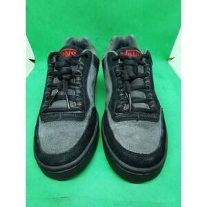 Vintage VANS Emory Retro Shoes Size 9.5 Gray/Black Suede Leather Y2K Chunky Rare